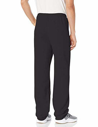 Picture of Hanes mens Ecosmart Fleece Sweatpant With Pocket Pants, Black, Large US