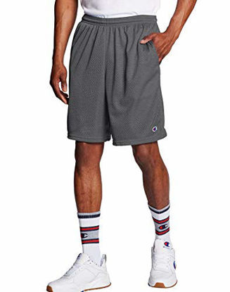 Picture of Champion mens Long Mesh Short with Pockets, Blue, Small