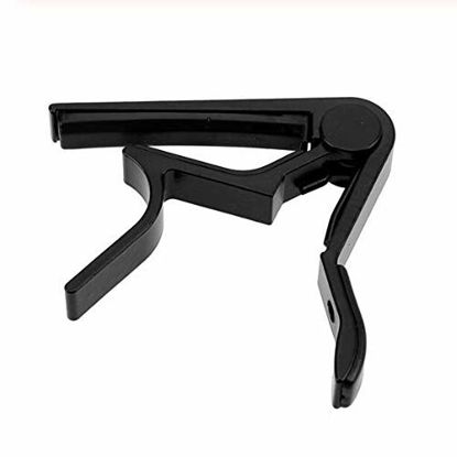 Picture of Guitar Capo,Acoustic Guitar, Electric Guitar Capo- Banjo and,for Acoustic,Ukulele, Mandolin, Bass, Picks Black Single Handed Capo