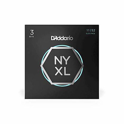 Picture of D'Addario NYXL1152 Nickel Wound Electric Guitar Strings, Medium Top / Heavy Bottom, 11-52, 3 Sets "