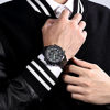 Picture of GOLDEN HOUR Luxury Stainless Steel Analog Digital Watches for Men Male Outdoor Sport Waterproof Big Heavy Wristwatch (Black)