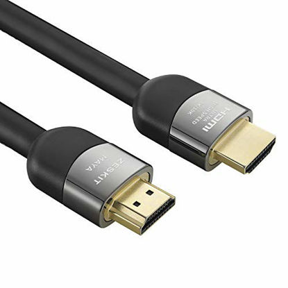Picture of Zeskit Maya 8K 48Gbps Certified Ultra High Speed HDMI Cable 4K120 8K60 144Hz eARC HDR HDCP 2.2 2.3 Compatible with Roku Sony LG Samsung TCL Xbox Series X RTX 3080 3090 PS4 PS5 (16ft No Braided Jacket)