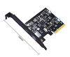 Picture of PCIE Usb C Card 2 Ports USB 3.1 Gen 2(10gbps) Pcie Expansion Card,Internal Usb 3.2 Add In Card with (1) Usb-A & (1) USB-C Pcie Card,Built in Power Supply Pci Express Card for Windows,Mac OS 10.9 above