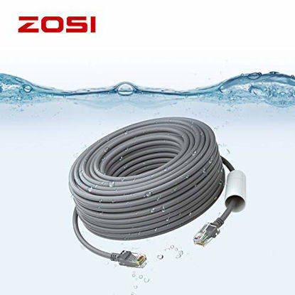 Picture of ZOSI Cat5e Ethernet Cable 100ft White -High Speed Network RJ45 Wire Cord for POE Security Cameras System, PoE Switch, Internet Router, Computer, IP Cameras (30M)