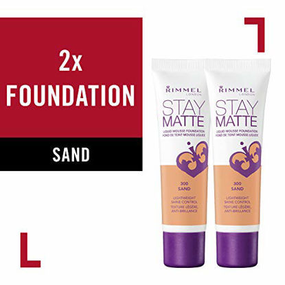 Picture of Rimmel Stay Matte Liquid Foundation, Sand, 1 Fl Oz, Pack of 2