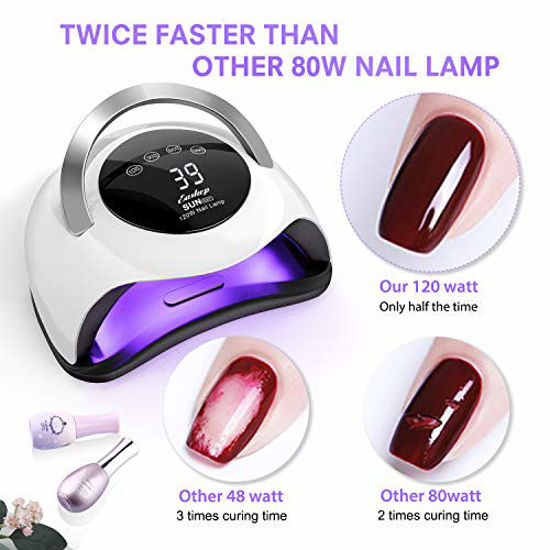 GetUSCart 120W UV LED Nail Lamp, Easkep Gel Nail Polish Faster Nail