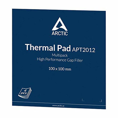 Picture of ARCTIC Thermal Pad Basic 100 x 100 x 1.5 mm (Pack of 4) - High Performance Gap Filler, Safe Handling, Non-Stick and can be Easily Removed and repositioned, Easy to Apply, Material: APT2012 - Pink