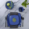 Picture of Gibson Elite Soho Lounge Reactive Glaze Stoneware Dinnerware set, Square, Sapphire