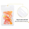 Picture of 100 Pieces Resealable Mylar Ziplock Food Storage Bags with Clear Window Coffee Beans Packaging Pouch for Food Self Sealing Storage Supplies (White, 3 x 4.7 Inch)