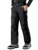 Picture of TSLA Men's Winter Snow Pants, Waterproof Insulated Ski Pants, Ripstop Windproof Snowboard Bottoms, Wonder(ykb83) - Black, X-Large