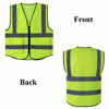 Picture of HYCOPROT High Visibility Mesh Safety Reflective Vest with Pockets and Zipper, Meets ANSI/ISEA Standards (S, Orange)