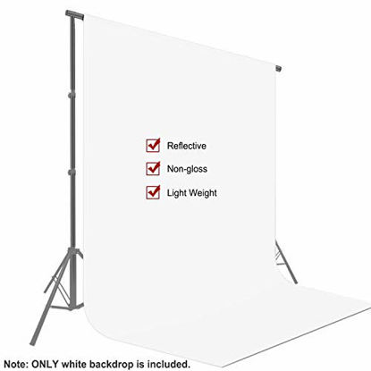 Picture of Neewer 10 x 12FT / 3 x 3.6M PRO Photo Studio Fabric Collapsible Backdrop Background for Photography,Video and Televison (Background ONLY) - White