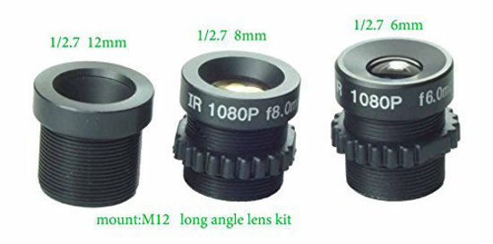 Picture of Kits of Lens 6mm,8mm,12mm Board Lens Black for Security CCTV Surveillance Camera