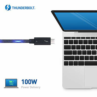 Picture of Cable Matters [Intel Thunderbolt Certified] 40Gbps Active USB C Thunderbolt 4 Cable 6.6 ft with 100W Charging and 8K Video - Universally Compatible with USB-C, USB4, and Thunderbolt 3