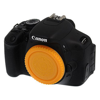 Picture of Fotodiox Cap-Body-EOS-Yellow Designer Body Cap for All Canon EOS EF & EFS Camera44; Yellow