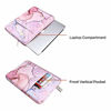 Picture of MOSISO Laptop Sleeve Compatible with 13-13.3 inch MacBook Pro, MacBook Air, Notebook Computer, Water Repellent Polyester Vertical Carrying Case Cover Bag with Pocket Marble MO-MBH216, Pink