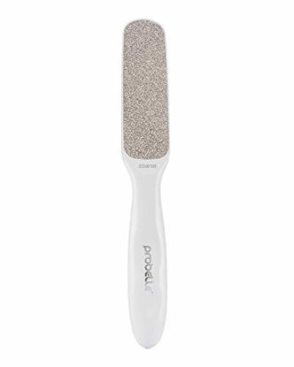 Picture of Probelle Double Sided Multidirectional Nickel Foot File Callus Remover - Immediately reduces calluses and corns to powder for instant results, safe tool (White)
