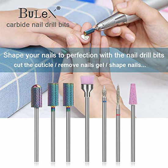 7pcs Nail Drill Bits for Acrylic Nails - 3/32 Electric Nail Drill Bit Set -  Prof | eBay