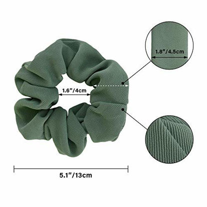 Picture of YOHAMA 6 pcs Fashion Solid Colors Fabric Elastic Hair Scrunchies Good for Girls Women Wrap Simple Ponytail Decoration Bun and Dance Competition Hairstyle.