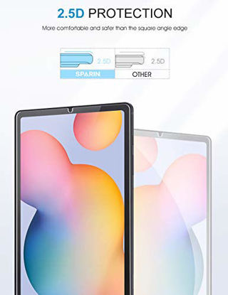 Picture of [3-Pack] SPARIN Screen Protector Compatible with Samsung Galaxy Tab S6 Lite 10.4 Inch, 9H Hardness Tempered Glass with S Pen Compatible, Scratch Resistant,Bubble Free
