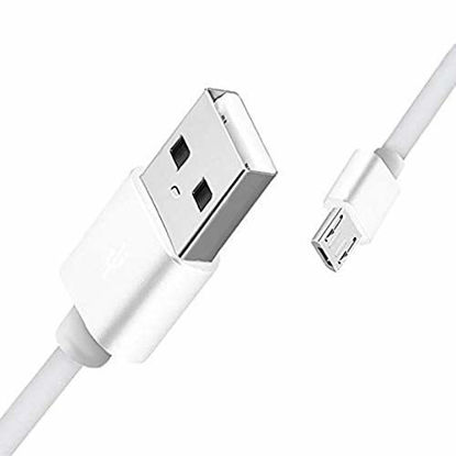 Picture of Micro Wall Charger for Samsung Galaxy Tab A 10.1 (2016), 8.0, 7.0, 9.7, Tab E, S2, Tab 4, 3, SM-T580/ 550/530/ 387/585/ 290/295 Tablet with 5Ft Charging Cable Cord (White)