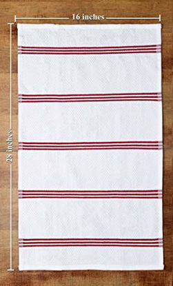 4 Pack 28 In X 16 Home " Red Cotton Terry Kitchen Dish Towel 