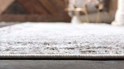 Picture of Unique Loom Sofia Collection Traditional Vintage Runner Rug, 3' 3" x 19' 8", Ivory/Brown