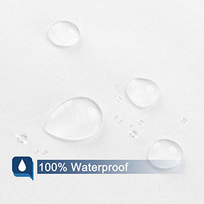 Picture of Waterproof Fabric Stall Shower Curtain or Liner 36 inch Wide, Hotel Quality, Machine Washable, White, 36x72