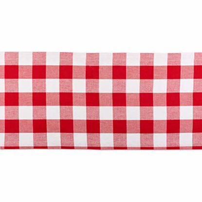 Picture of DII Buffalo Check Collection Classic Tabletop, Table Runner, 14x72, Red & White