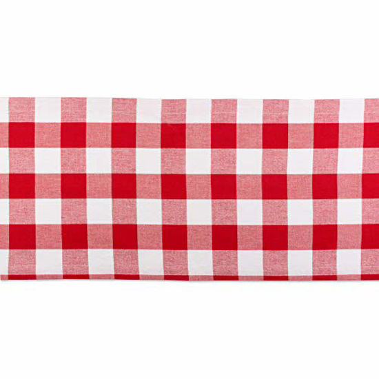 Picture of DII Buffalo Check Collection Classic Tabletop, Table Runner, 14x72, Red & White