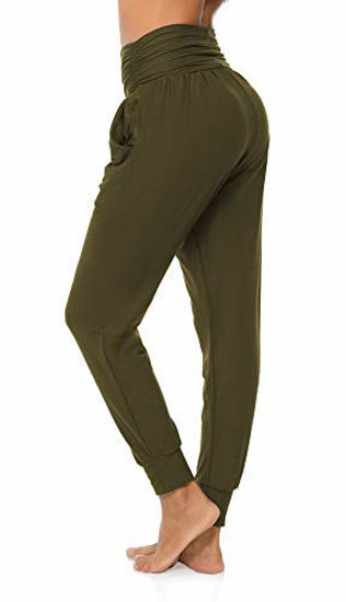 GetUSCart- Womens Yoga Sweatpants Loose Workout Joggers Pants Comfy Lounge  Pants with Pockets Cameo S