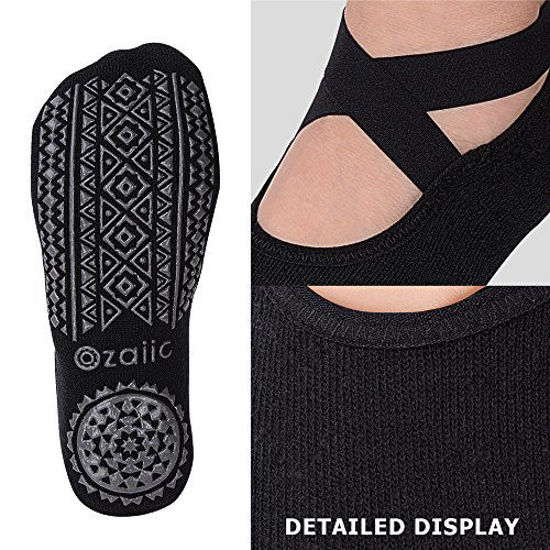GetUSCart- Yoga Socks for Women Non-Slip Grips & Straps, Ideal for