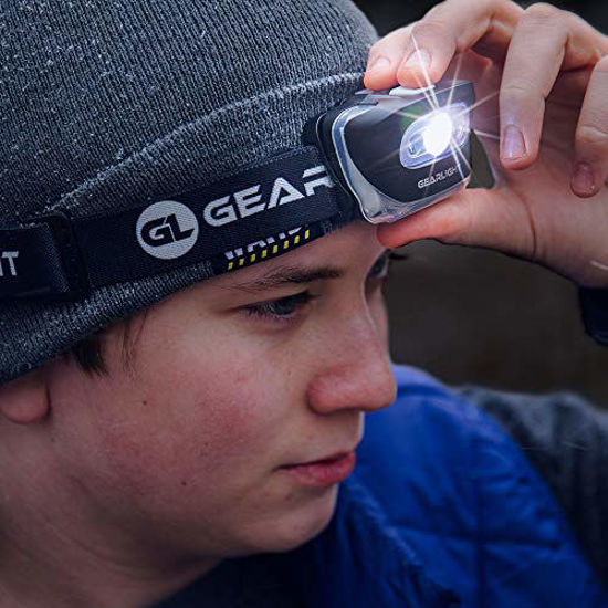 Picture of GearLight LED Headlamp Flashlight S500 [2 Pack] - Running, Camping, and Outdoor Headlight Headlamps - Head Lamp with Red Safety Light for Adults and Kids