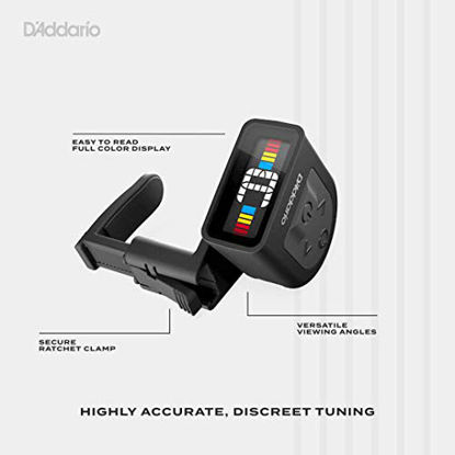 Picture of D'Addario Micro Guitar Tuner, Headstock Clip-On, Two-pack