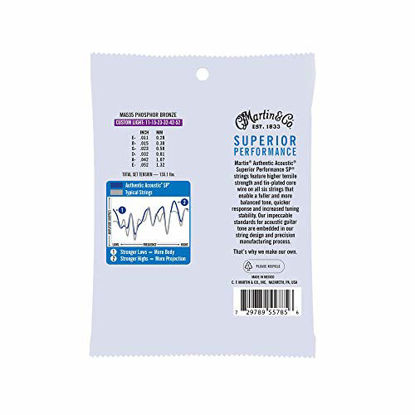 Picture of Martin Guitar MA535 Authentic Acoustic Custom Light Guitar Strings, 92/8 Phosphor Bronze