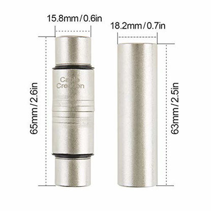 Picture of CableCreation [2-Pair] XLR Male to Male & XLR Female to Female 3PIN Adapter Connector Compatible Microphone,Mixer,Silver