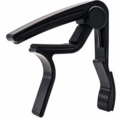 Picture of Guitar Capo,2 Pack Capo Black and Rosewood Capo Guitar Clamp Guitar Kapo for Acoustic and Electric Guitar