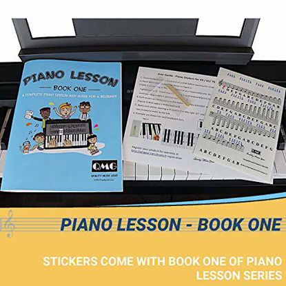 Picture of Piano and Keyboard Stickers and Complete Piano Music Lesson and Guide Book; Designed and Printed in USA