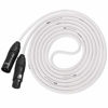 Picture of LyxPro 3 Feet XLR Microphone Cable Balanced Male to Female 3 Pin Mic Cord for Powered Speakers Audio Interface Professional Pro Audio Performance and Recording Devices - White