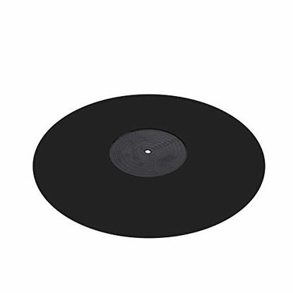 Picture of Black Turntable Mat by Pro Spin - Acrylic Slipmat for Vinyl LP Record Players - High-Fidelity Audiophile Acoustic Sound Support for DJs - Help Reduce Noise Due to Static and Dust