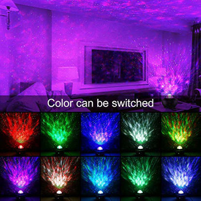 Picture of Starry Light Projector, Smart WiFi Galaxy Projector Night Light, Compatible with Alexa and Smart App, 10-Color Music Player with Remote Control/Bluetooth/Timer, Suitable for Children and Adult Parties
