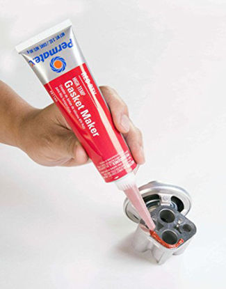 Picture of Permatex 81160 High-Temp Red RTV Silicone Gasket, 3 oz