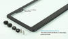 Picture of Ohuhu Matte Aluminum License Plate Frame with Black Screw Caps, 2Pcs 2 Holes Black Licenses Plates Frames, Car Licenses Plate Covers Holders for US Vehicles