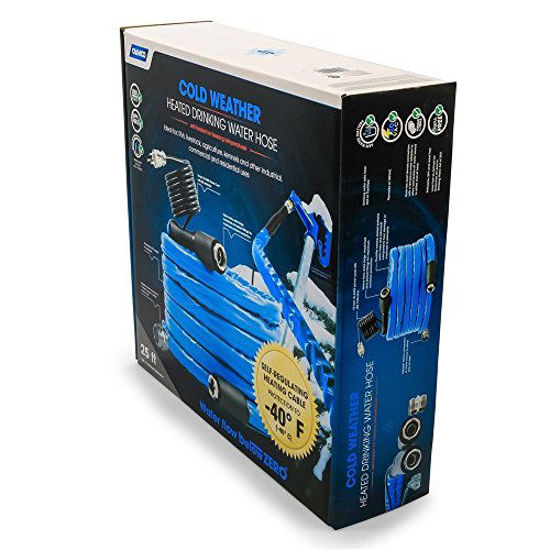 Picture of Camco 25ft Cold Weather Heated Drinking Water Hose Can Withstand Temperatures Down to -40°F/C- Lead and BPA Free, Reinforced for Maximum Kink Resistance, 5/8" Inner Diameter (22922)
