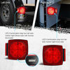 Picture of Partsam 12V Waterproof Square Led Trailer Light,Red LED Stop Turn Tail License Brake Running Light Lamp for Trailers Under 80" Boat Trailer Truck Marine Camper RV Snowmobile,IP68,DOT Compliant
