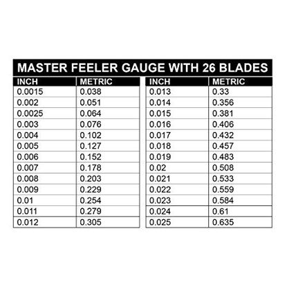 Picture of OEMTOOLS 25025 26 Blade Master Feeler Gauge