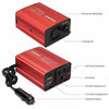 Picture of Buy What BW-150 150W Car Power Inverter DC 12V to 110V AC Outlet Converter 3.1A Dual USB Car Charger Adapter(Red)