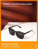 Picture of TIJN Polarized Sunglasses for Women Men Classic Trendy Stylish Sun Glasses 100% UV Protection (All Black)