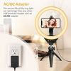 Picture of UBeesize 10" Selfie Ring Light with Tripod Stand & Cell Phone Holder, Dimmable Desktop LED Circle Light for Live Streaming/Makeup/YouTube, Compatible with iOS and Android Phones