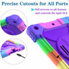 Picture of BMOUO iPad 8th Generation Case,iPad 7th Generation Case,iPad 10.2 Case,Three Layer Hybrid Shockproof [360 Rotating Stand] [Hand Strap] [Pencil Holder] Kids Case for New iPad 10.2 Inch 2020/2019-Purple